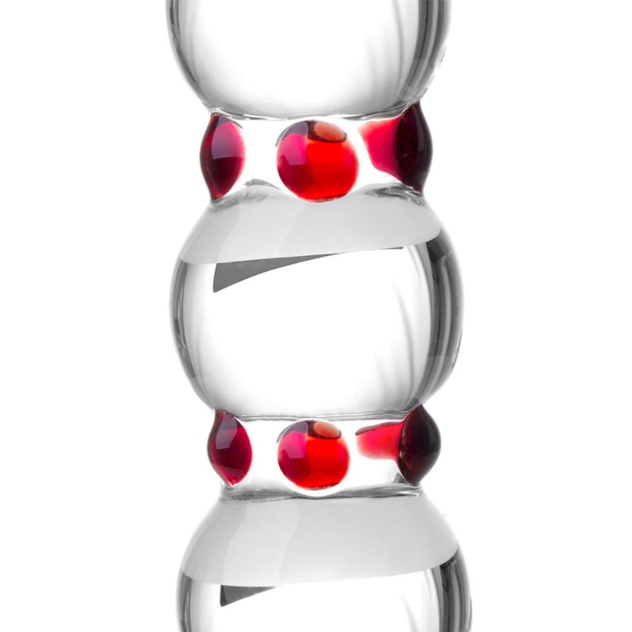 EIS Glazen dildo met bolstructuur 22 cm -