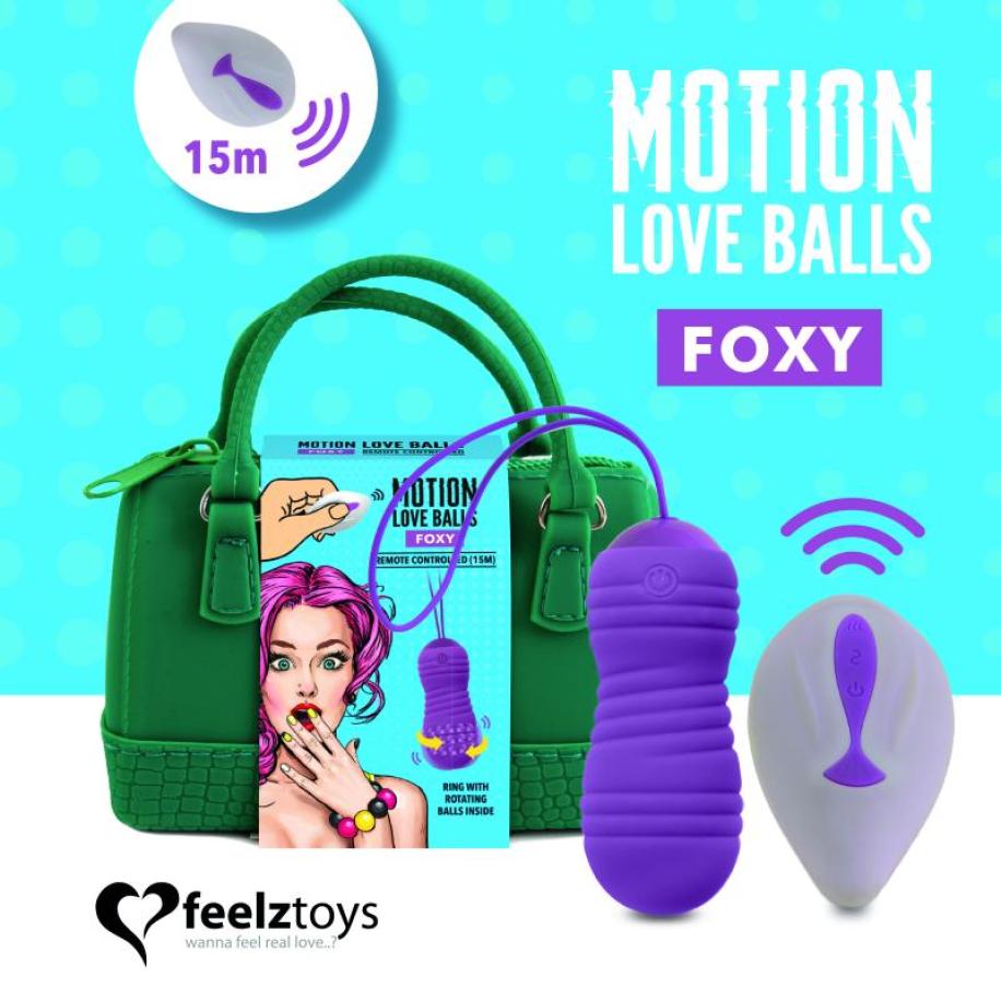FEELZTOYS - OP AFSTAND BEDIENBARE BEWEGENDE LIEFDESBALLEN FOXY Multicolor
