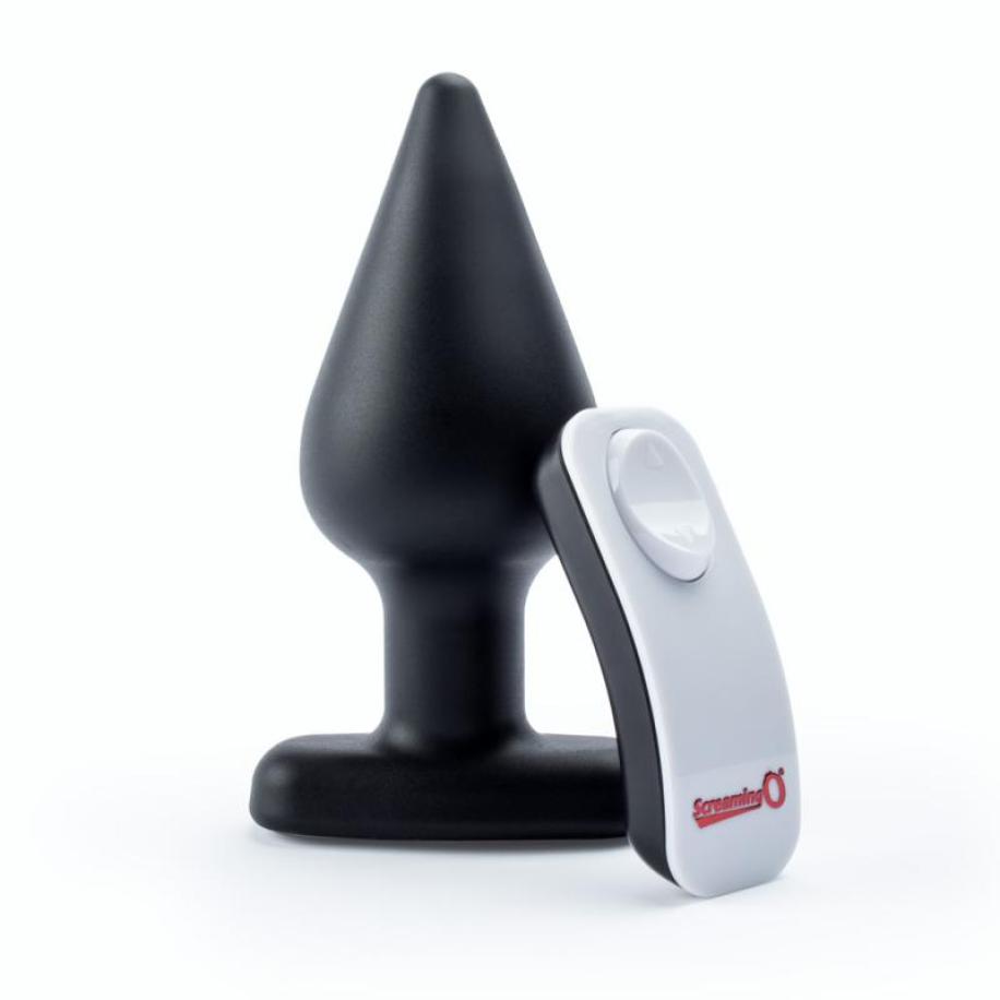 The Screaming O - Vibrating Plug XL Black Zwart