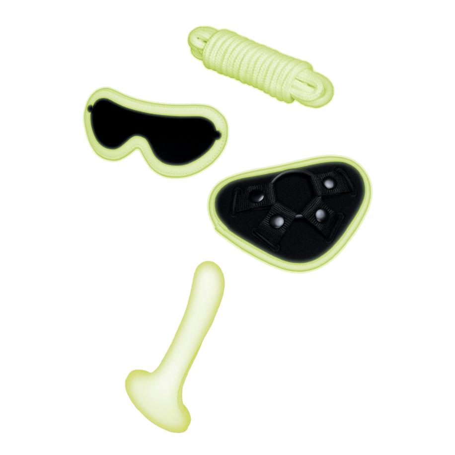 Whipsmart Glow in the Dark - Strap-On Set 4-delig -