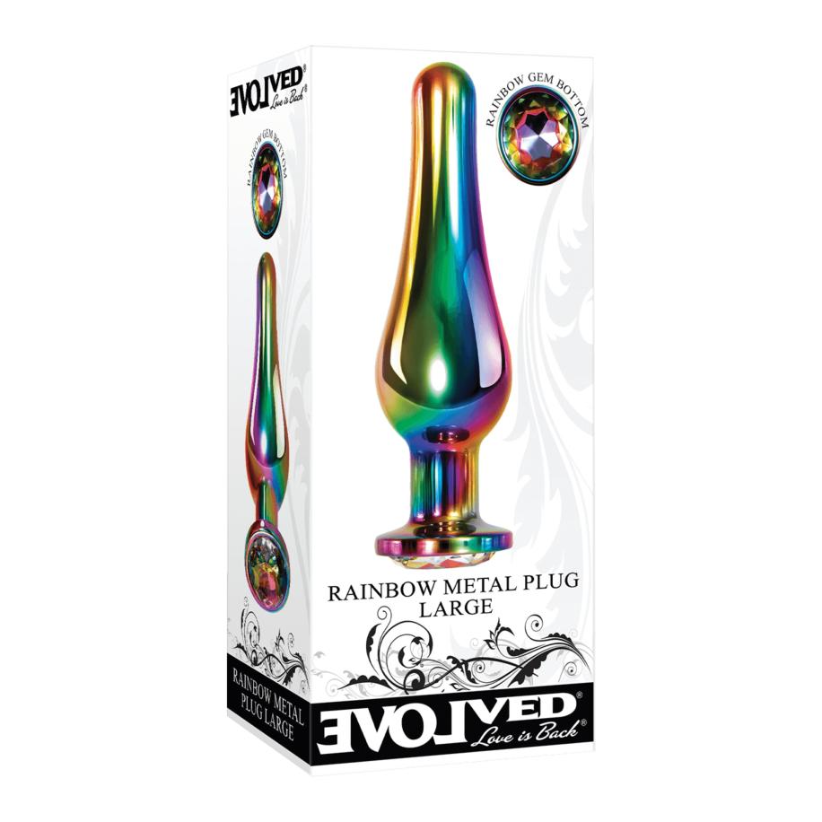 Evolved Rainbow Metal Plug - Large 13 cm -