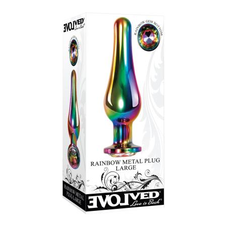 Evolved Rainbow Metal Plug - Large 13 cm