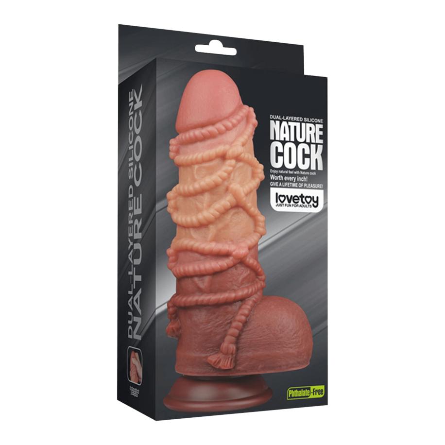 LoveToy Double Layered Nature Cock 24 cm -
