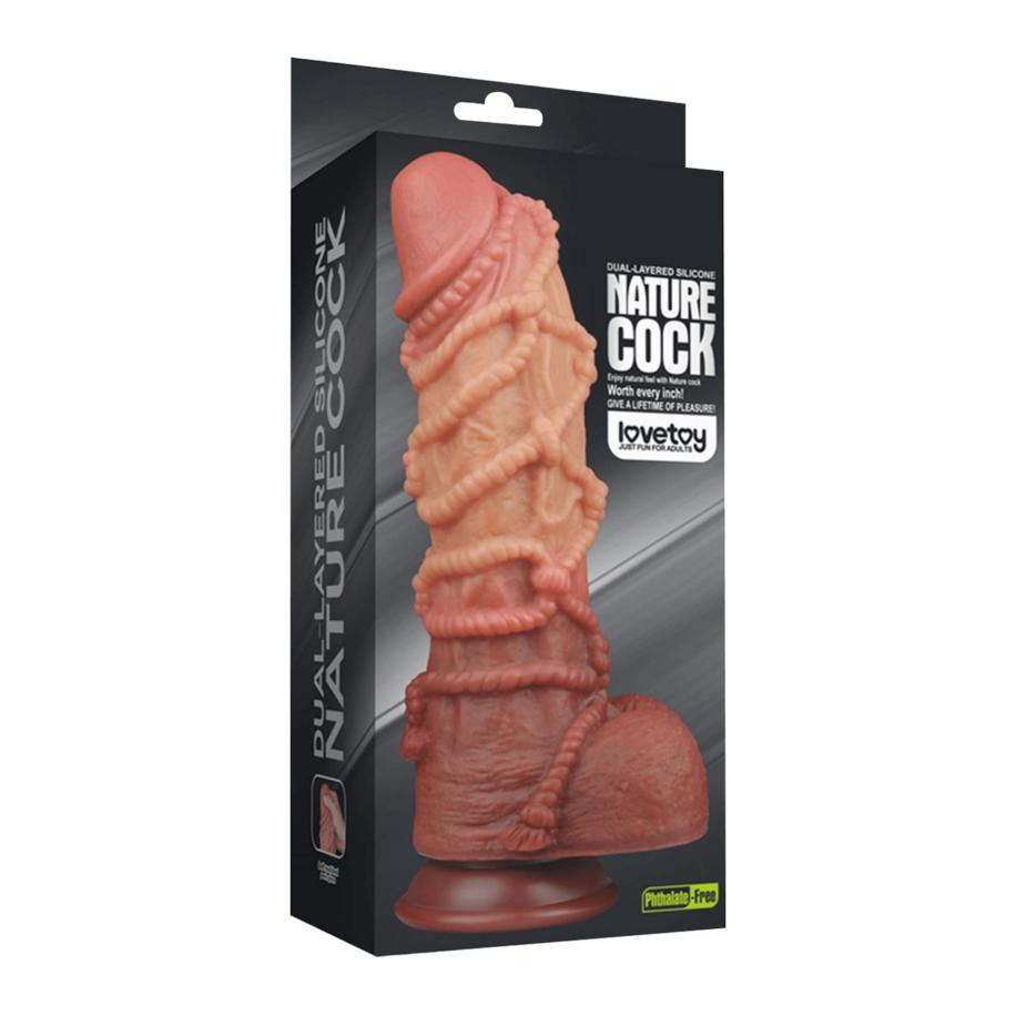 LoveToy Double Layered Nature Cock 27 cm -