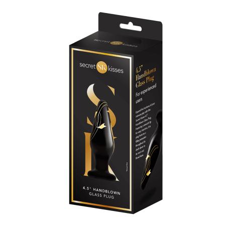 Secret Kisses Handblown Glass Plug - 4.5 Inch 11,4 cm