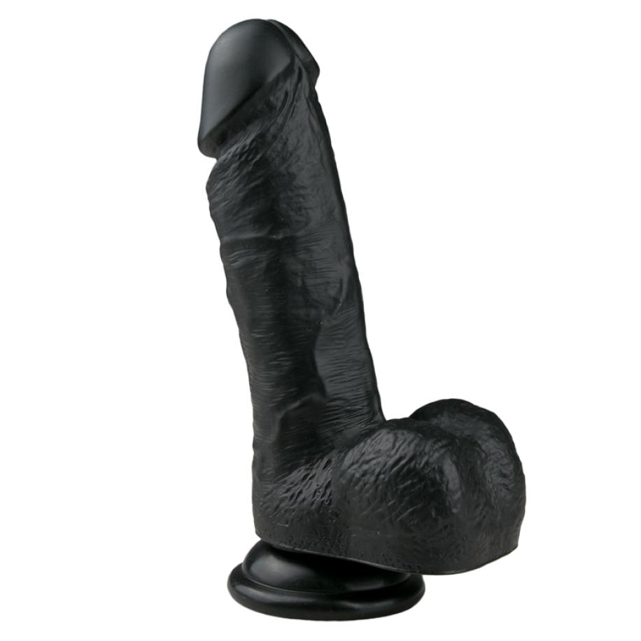 Realistische dildo 17,5 cm - Zwart Zwart