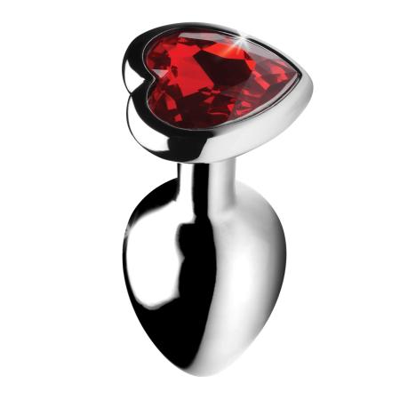XR Brands Booty Sparks - Red Heart Gem Small 7,1 cm