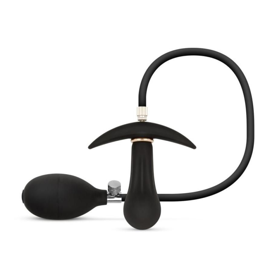 Anal Collection - Opblaasbare Buttplug met Pomp 8 cm - Zwart Zwart