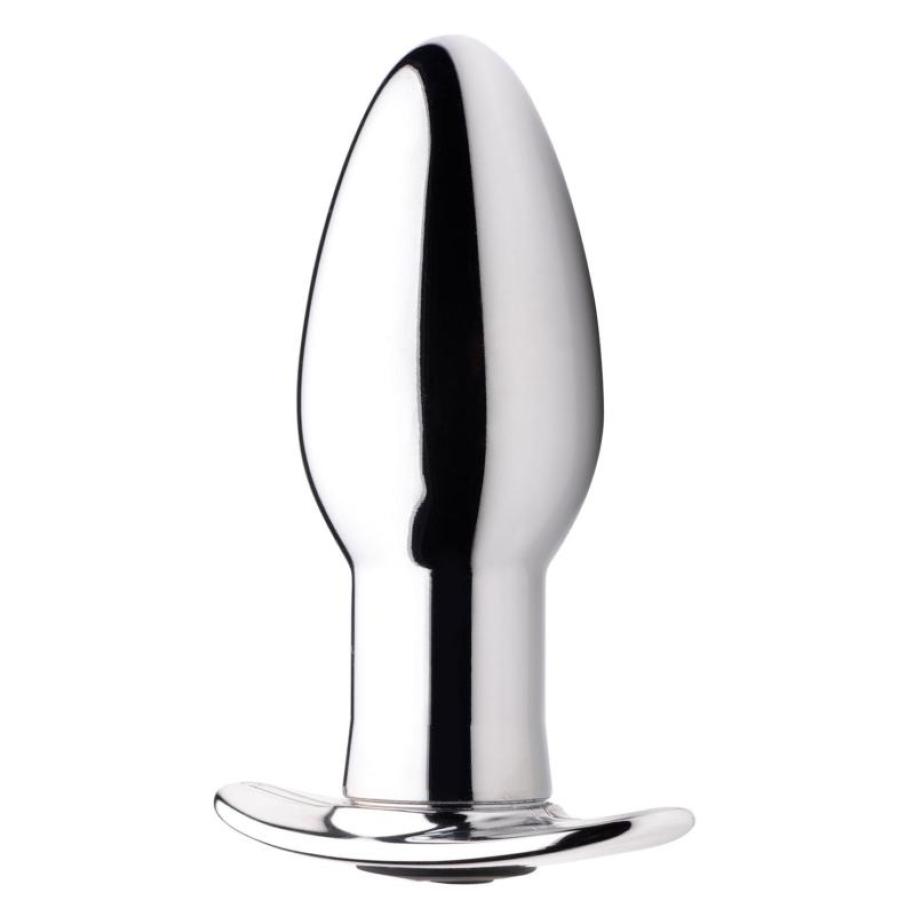 Chrome Blast Oplaadbare Buttplug Met Afstandsbediening - Klein Zilver