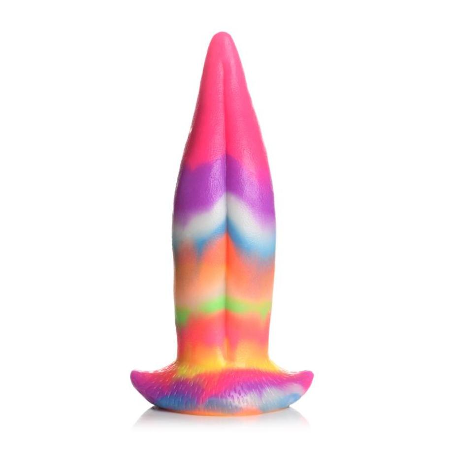 Glow-in-the-dark Unicorn Tongue Dildo Multicolor