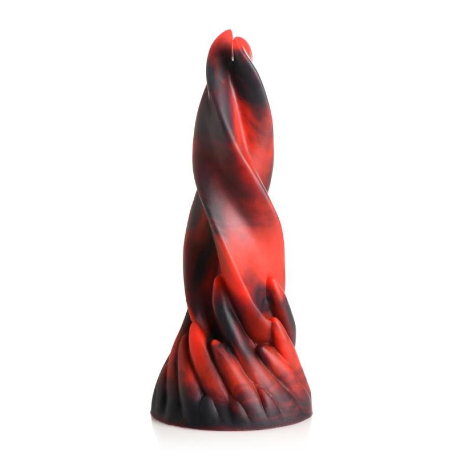 Hell Kiss Twisted Tongues Siliconen Dildo Zwart