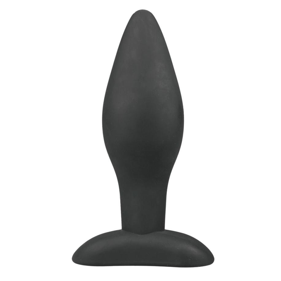 Grote Zwarte Siliconen Buttplug Zwart