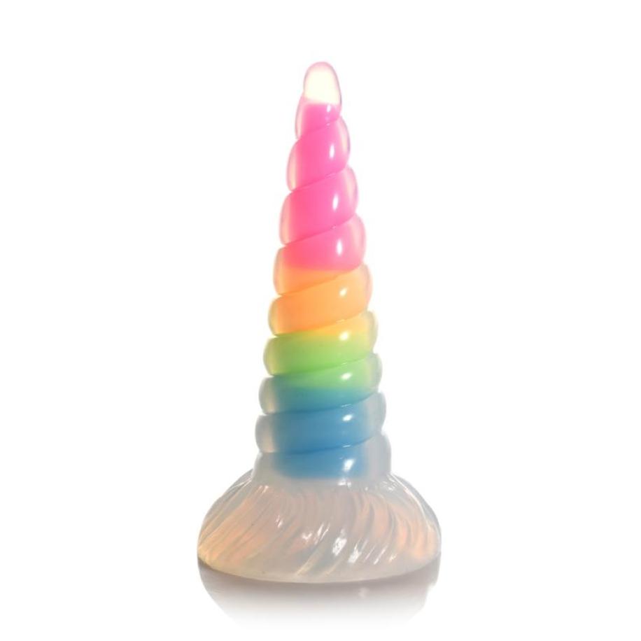 XR Brands - Lichtgevende Regenboog Siliconen Dildo Multicolor