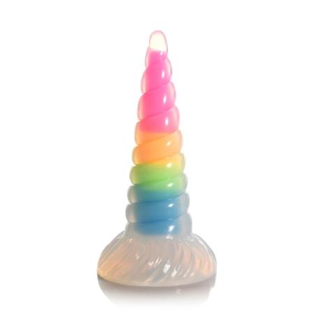 XR Brands - Lichtgevende Regenboog Siliconen Dildo