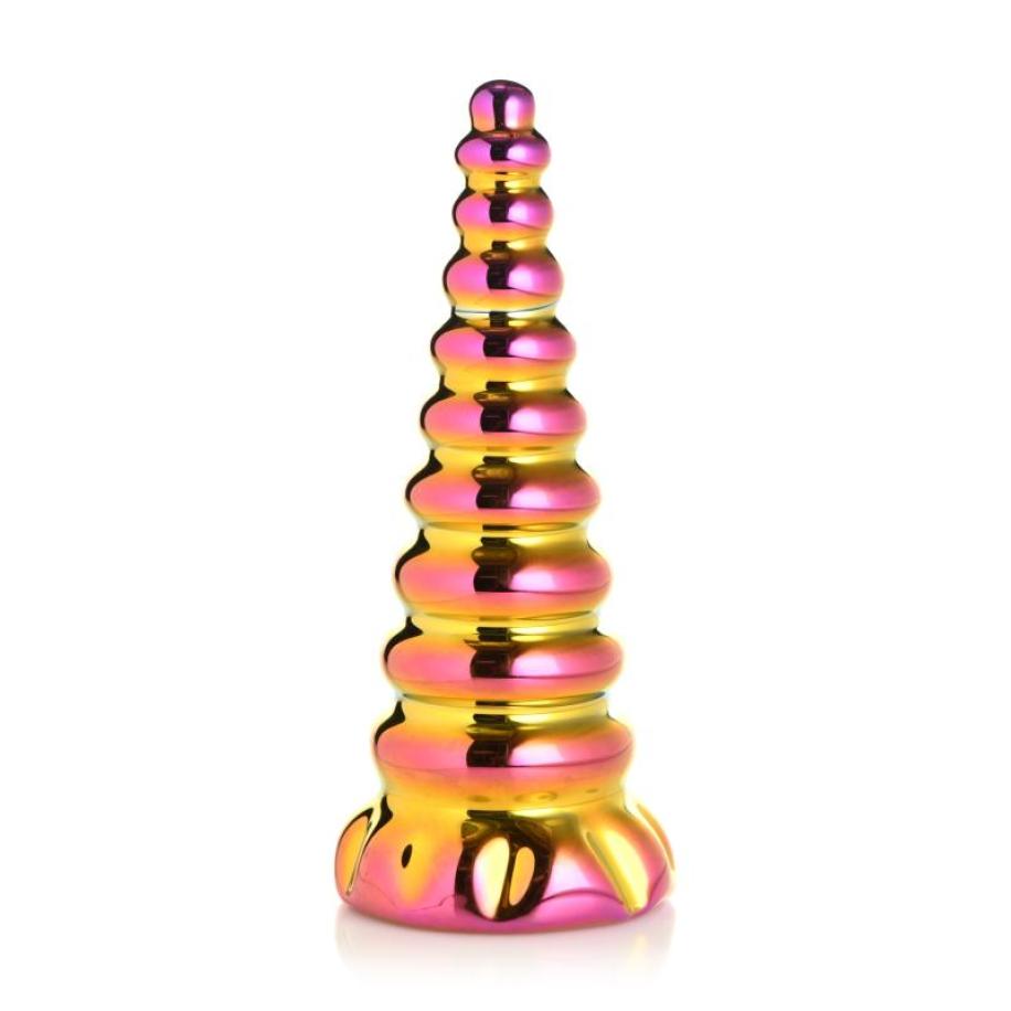 XR Brands - Twilight Regenboog Glazen Dildo Goud