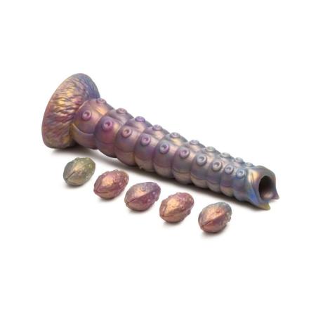 XR Brands - Deep Invader Tentacle Ovipositor Siliconen Dildo met Eitjes