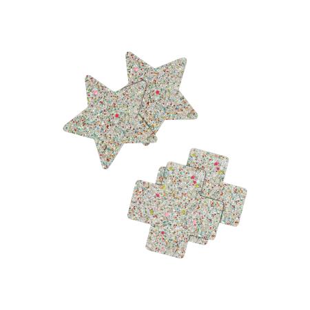 NS Novelties Pretty Pasties - Star and Cross Glow 2 paar