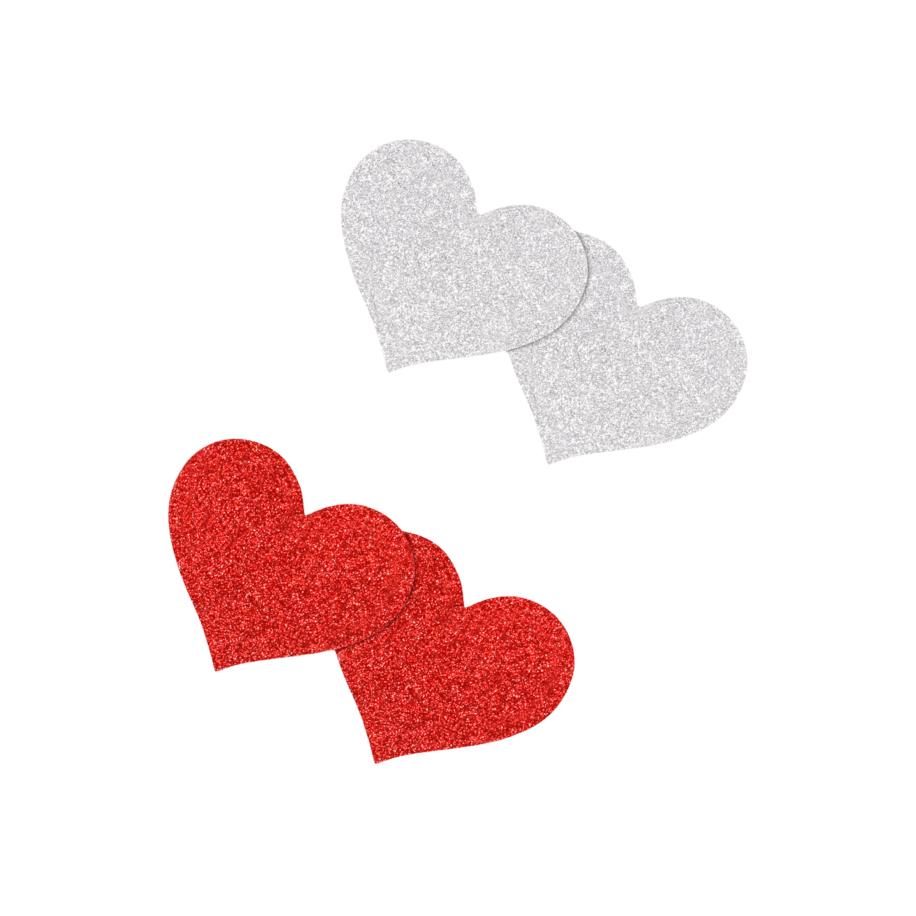 NS Novelties Pretty Pasties - Glitter Hearts 2 paar -