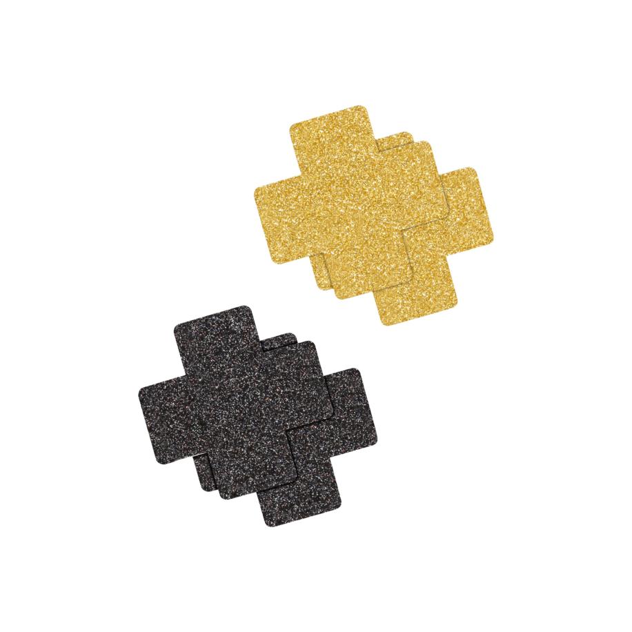 NS Novelties Pretty Pasties - Glitter Cross 2 paar -