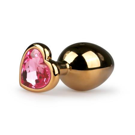 Buttplug met hartje - Goud/Roze