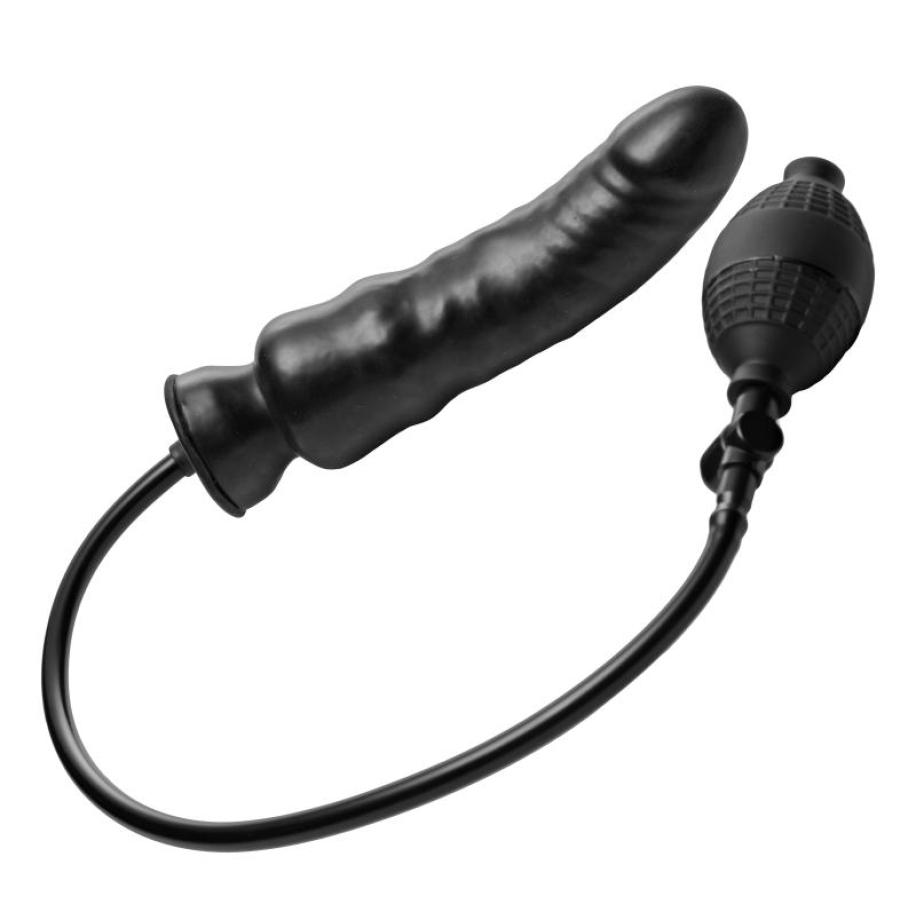 XR Brands - Renegade Opblaasbare Dildo - Zwart Zwart