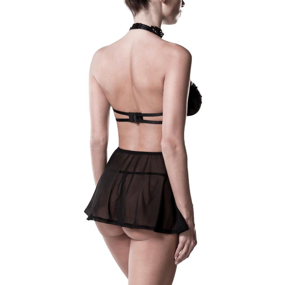 Grey Velvet Schattig lingerieset met rokje 3 delig. -