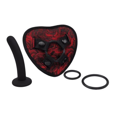 Secret Kisses Rosegasm - Heart Shape Strap-On Harness