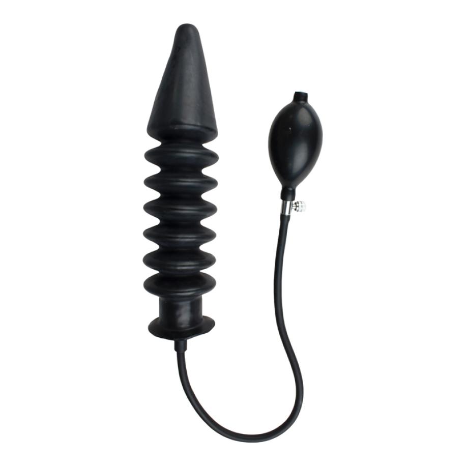 Accordion Opblaasbare XL Buttplug Zwart