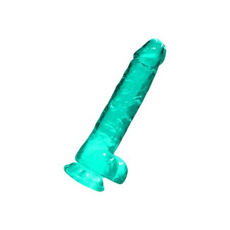 RealRock Crystal Clear - Dildo with Balls 21 cm