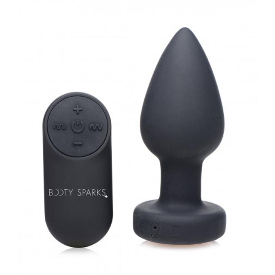 Vibrerende Buttplug Met LED-licht - Medium Zwart