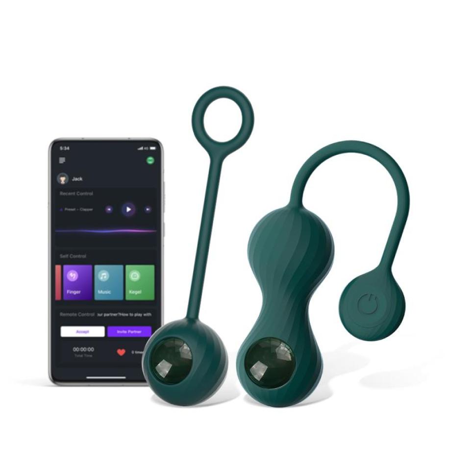 Magic Motion - Duo Smart Kegel Vibrator met Gewichtenset - Groen Groen