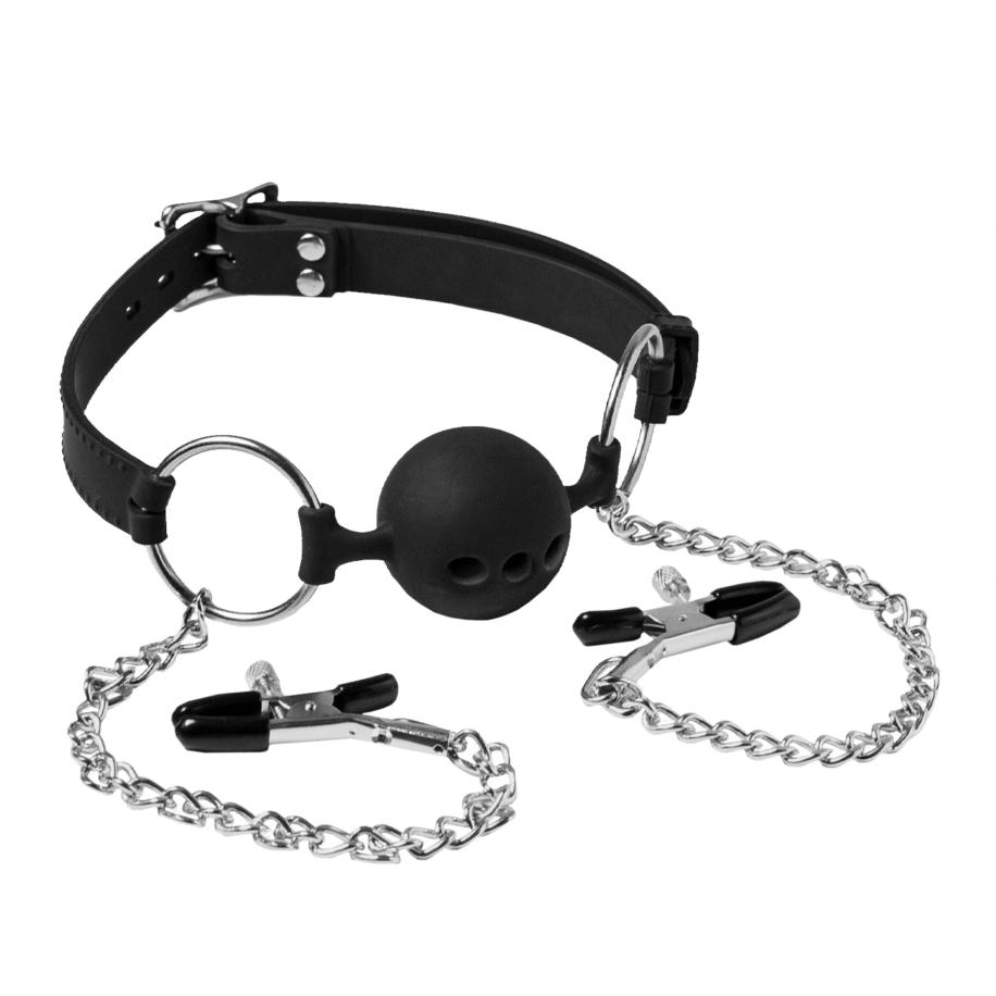 Rimba Gag met tepelklemmen -