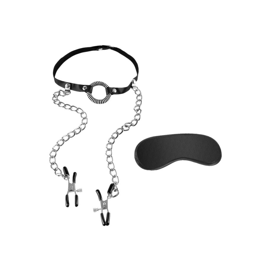 Fetish Fantasy O-Ring Gag & Clamps -