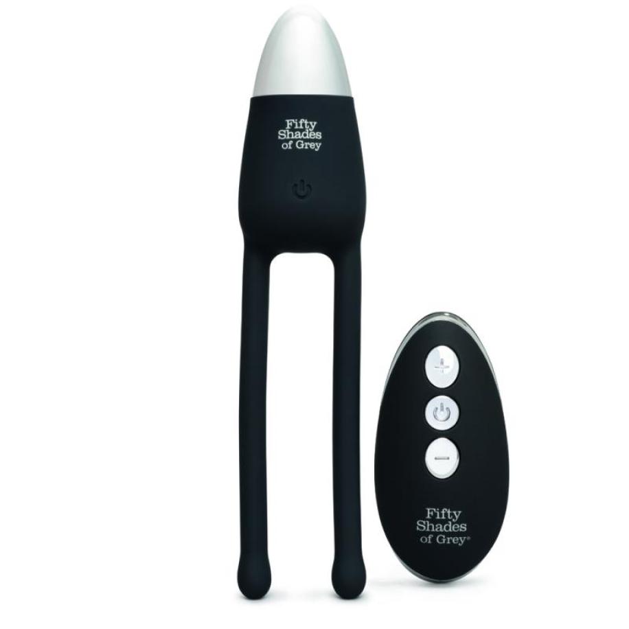 Fifty Shades of Grey - Relentless Vibrations Remote Control Couples Vibe Zwart