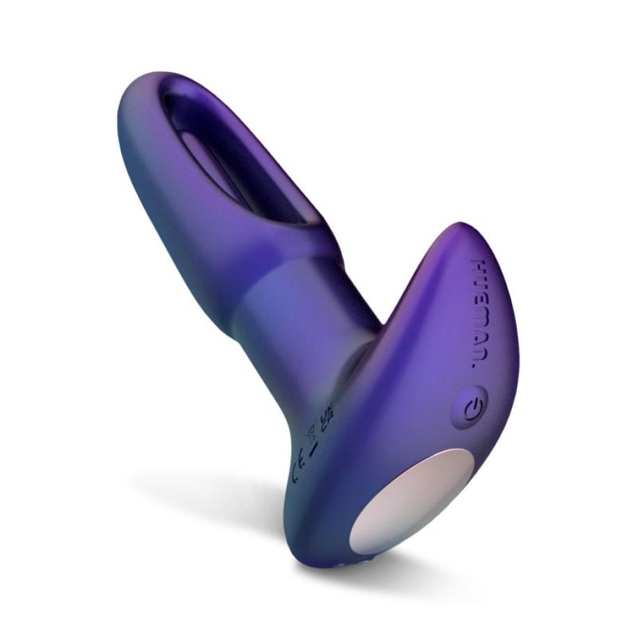 Hueman - Voyager Vibrerende Butt Plug met Tikfunctie - Paars Paars