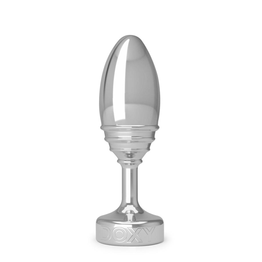 Doxy Butt Plug - Geribbeld Zilver