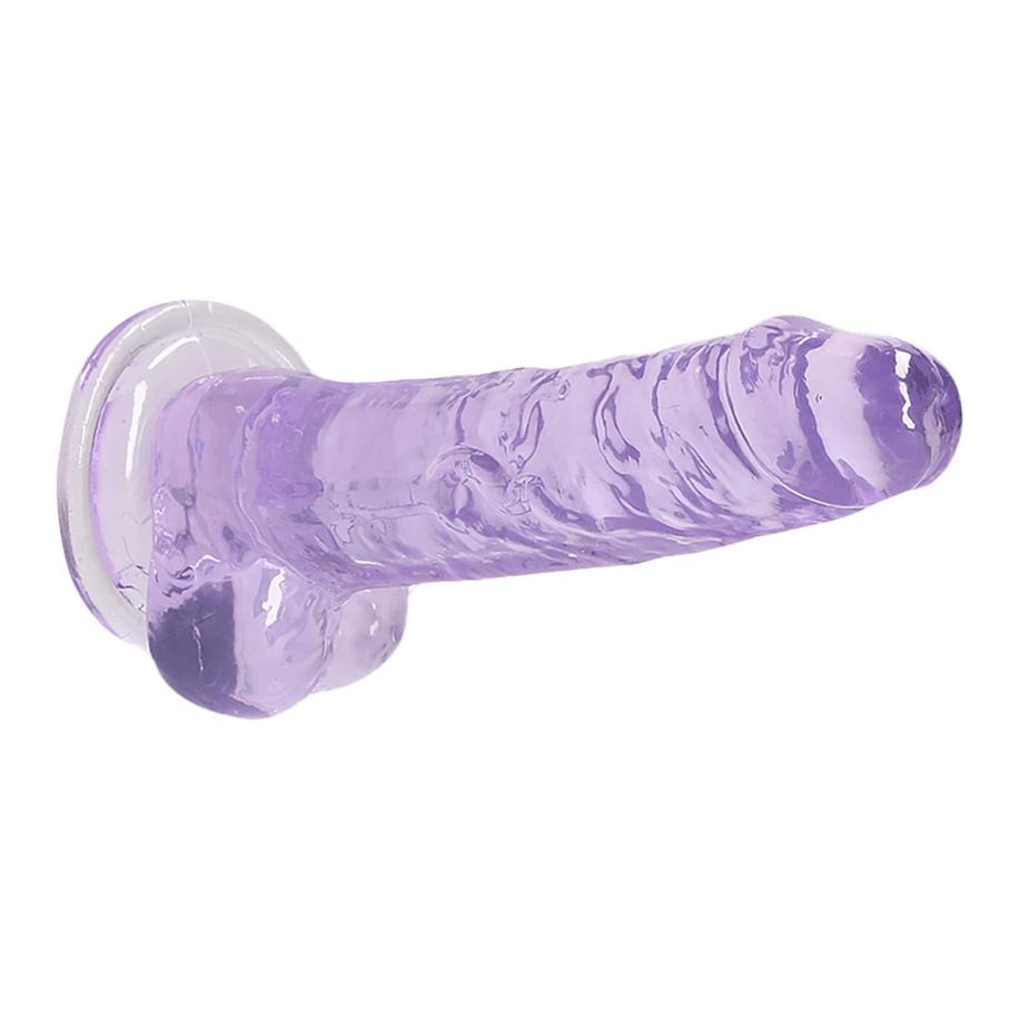 RealRock Crystal Clear - Dildo with Balls 19 cm -