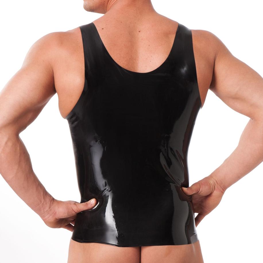 Rimba Nauwsluitend Wet Look-shirt -