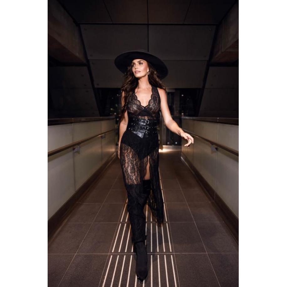 Kanten jurk Beautiful Nightmare Zwart