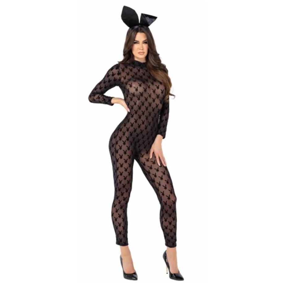 Playboy Lingerie Playboy Bunny 2-Delige Set Zwart Zwart