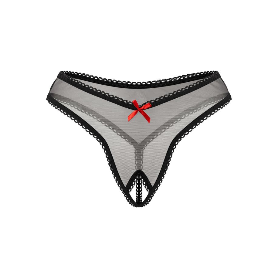 Rimba Chique Ouvert-String met siernaad -