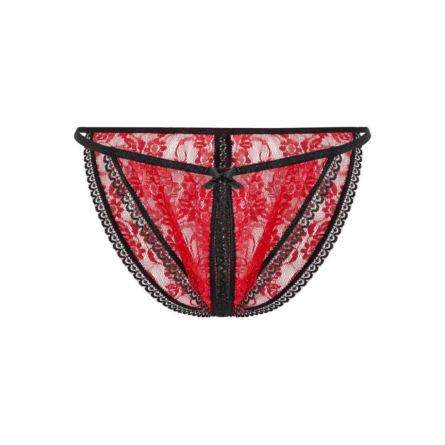 Rimba Open kanten slip met strikjes -