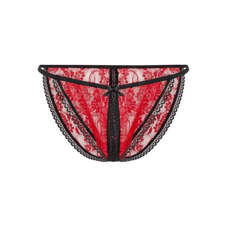 Rimba Open kanten slip met strikjes