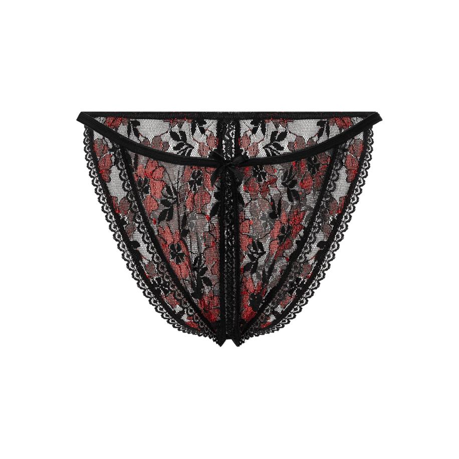 Rimba Open kanten slip met strikjes -