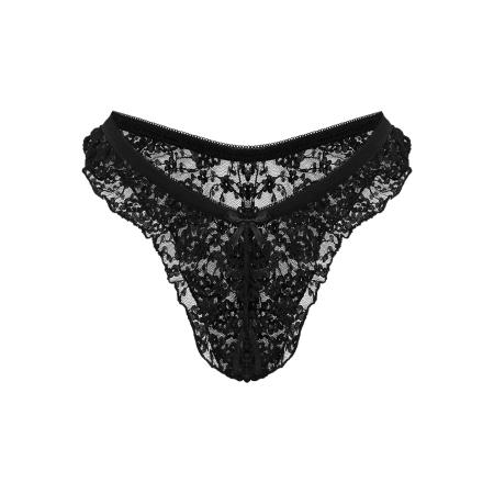 Rimba Ouvert-Slip met bloemkant