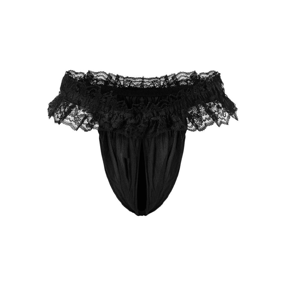 Rimba Onthullende Ouvert-Slip met kanten rand -