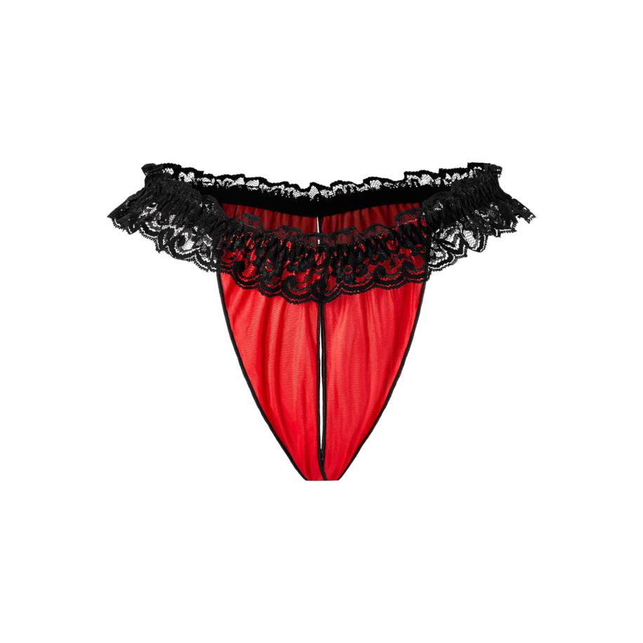 Rimba Onthullende Ouvert-Slip met kanten rand -