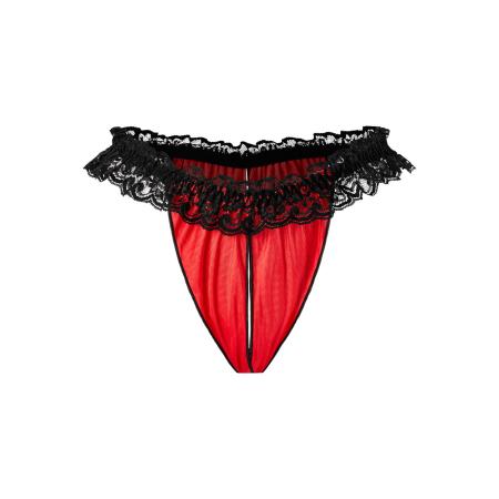 Rimba Onthullende Ouvert-Slip met kanten rand