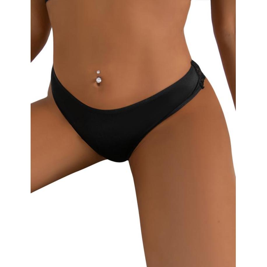 String Met Kant Zwart Zwart