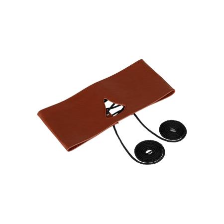 Rimba Ondoorzichtig leren masker met veters